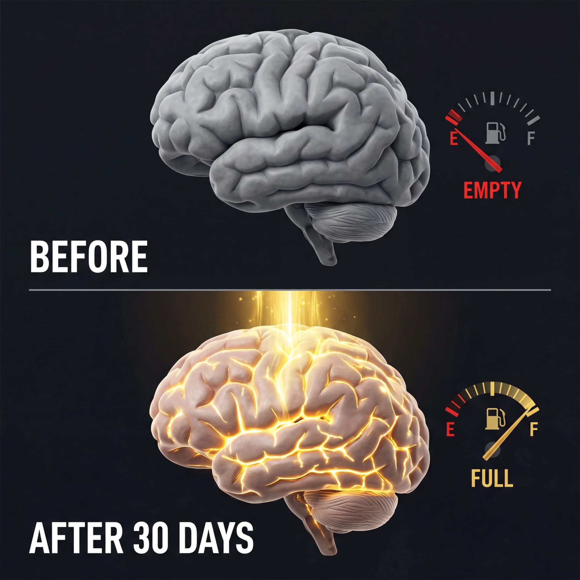 Jämförelse av hjärnans NAD+ nivåer — låg mot hög